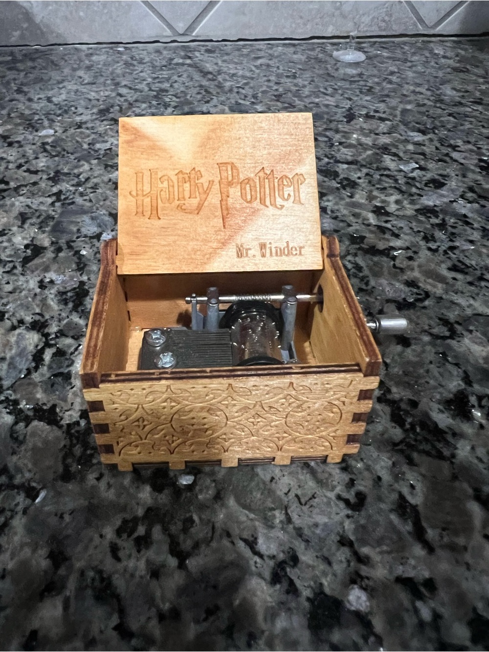 Harry Potter Wooden Music Box by Warner Bros. - Light Brown